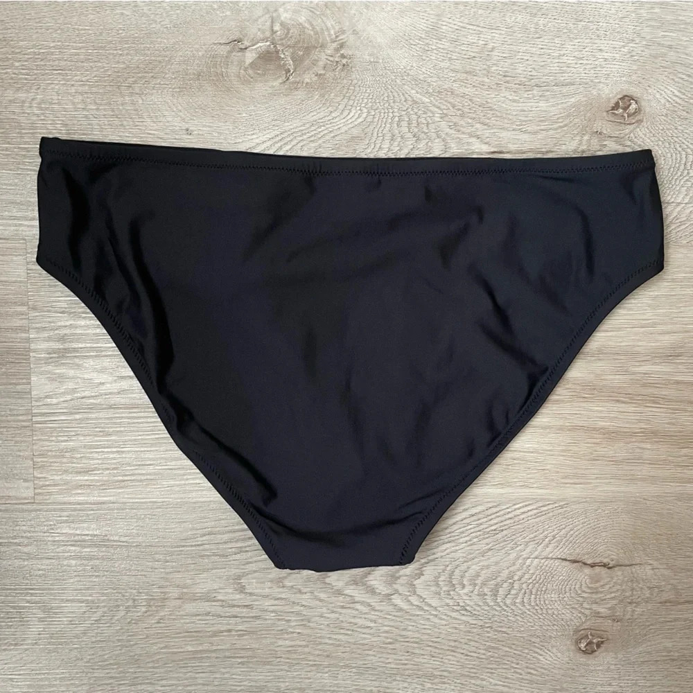 J. Crew Bikini Brief, Black, Full Coverage, Women’s Size Medium - Picture 2 of 10